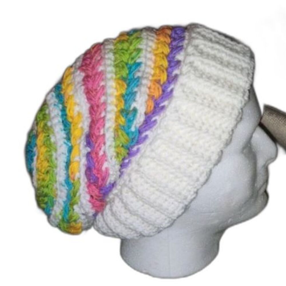 Handmade multicolor slouchy hat